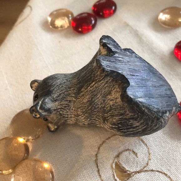 Vint. Wolf Original Bear Figurine Soapstone Carve - Picture 4 of 6